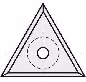 BRÜCK HW-VS 22,86 x 19,86 x 2,5 mm HC20 triangolare - lunghezza di taglio 22,86 mm - per sistema Leitz | 21022819