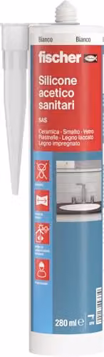 Silicone Acetico SAS280 Bianco      Ml 280 Fischer