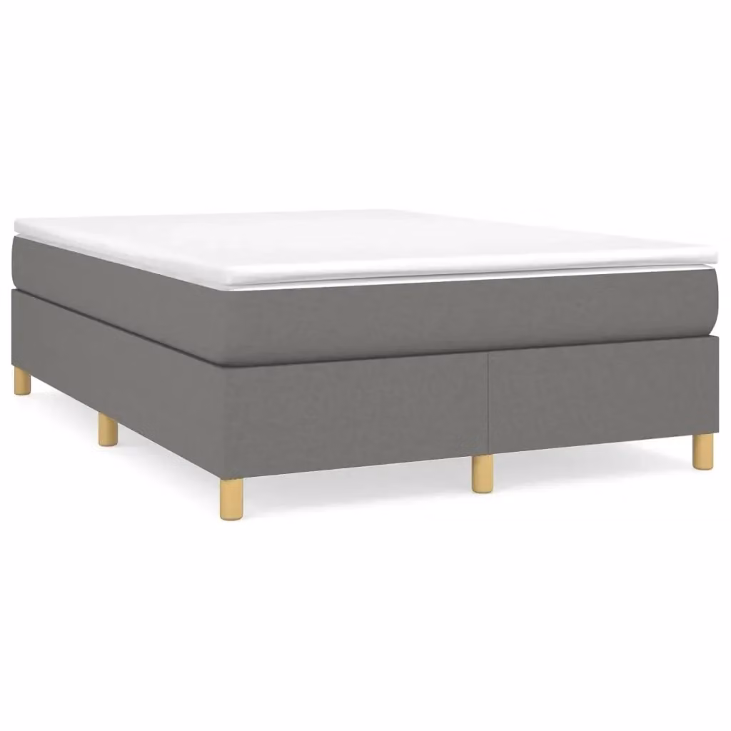 Letto Ibrido vidaXL con Giroletto a Molle e Materasso Grigio e Bianco L: 140 cm, P: 200 cm, H: 35 cm – 2