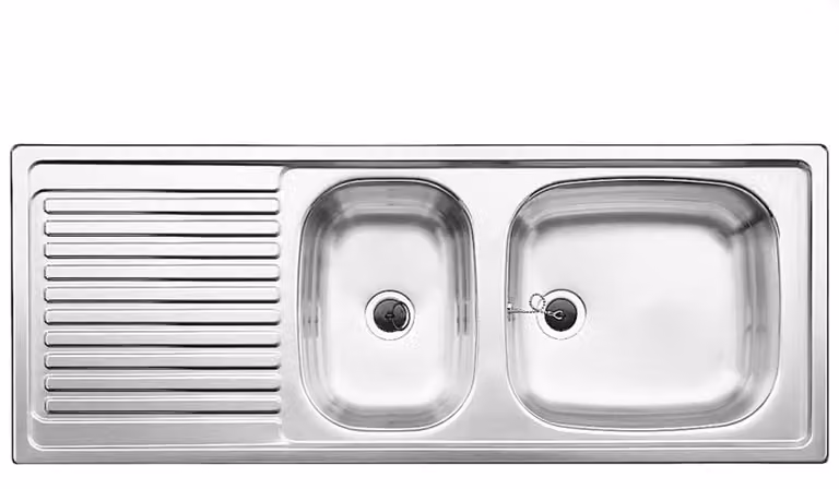 Lavello da incasso BLANCO TOP EZS 11 x 4 in acciaio inox finitura naturale