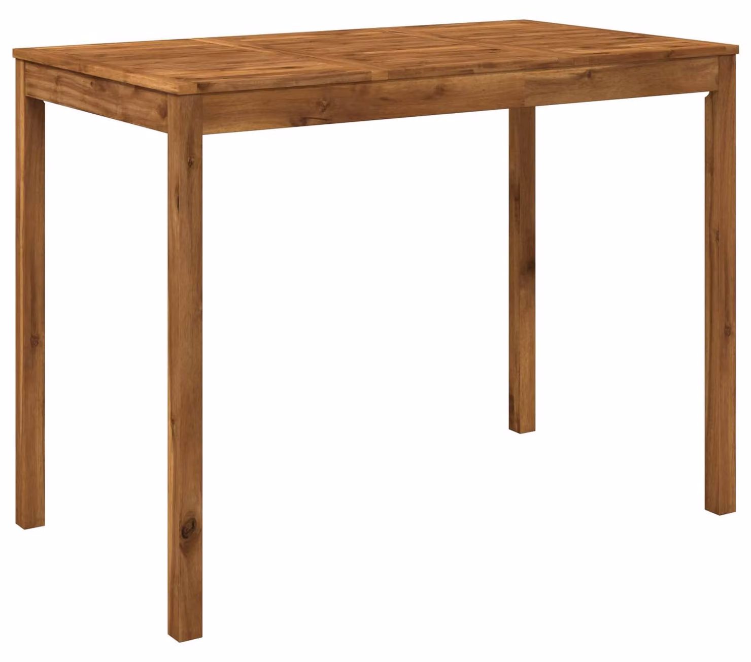 Tavolo da giardino in legno massello di acacia, naturale, dimensioni 141 x 80,5 x 105 cm
