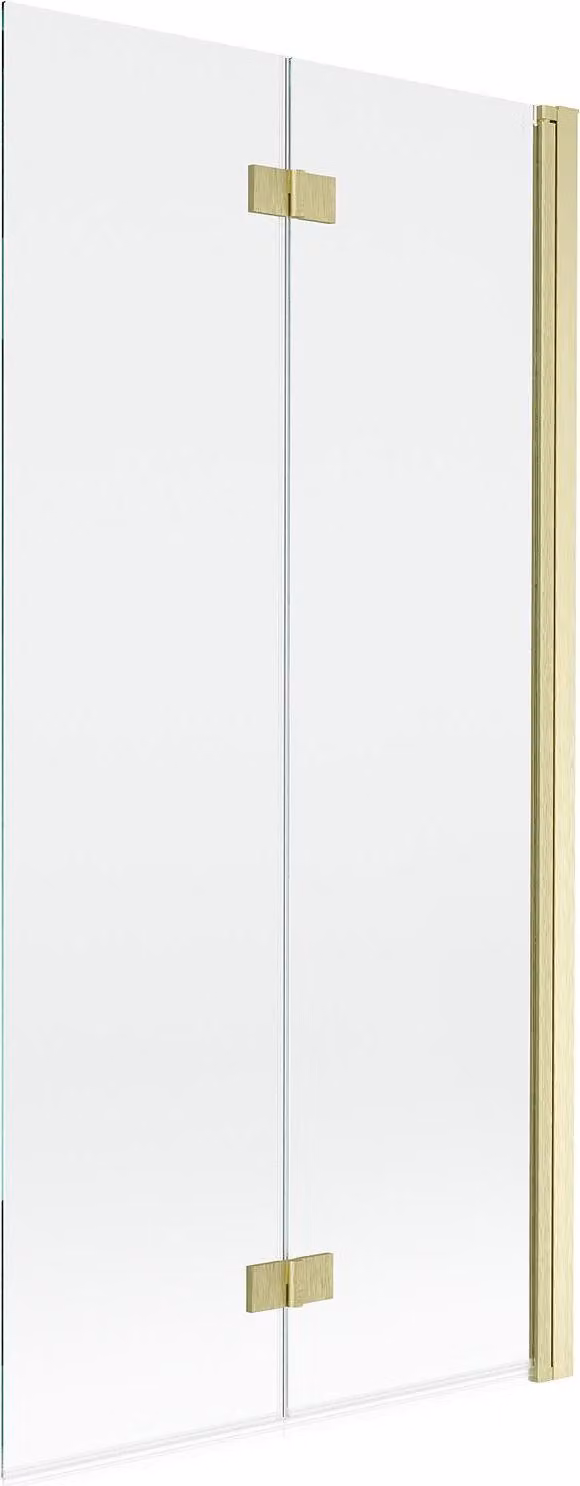 Mexen Mist parete doccia a 2 ante destra 90 x 150 cm, trasparente, oro spazzolato - 8A9-090-002-55-00-P