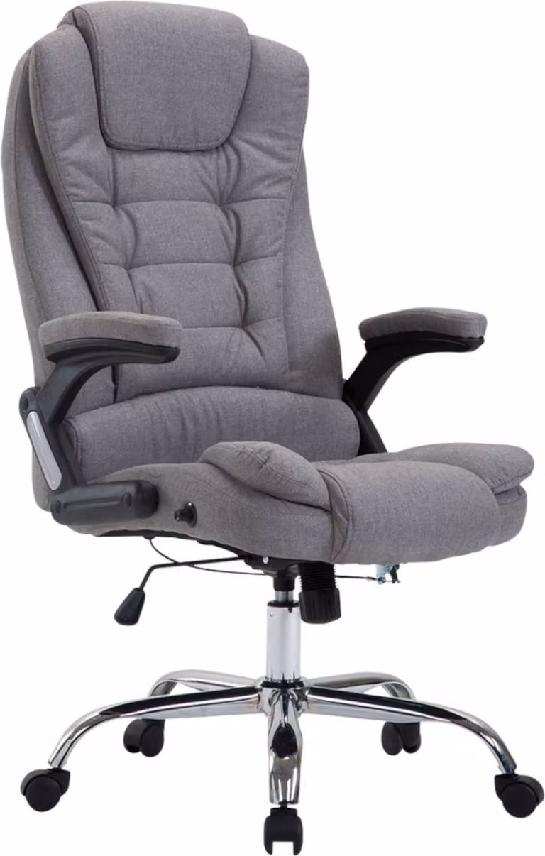 Sedia da ufficio XL - Sedia da ufficio ergonomica - Massimo comfort e sostegno | Colore: Grigio
