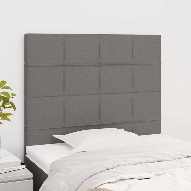 Testiera per letto imbottita vidaXL in tessuto grigio, L/P/H: 128 x 80 x 5 cm