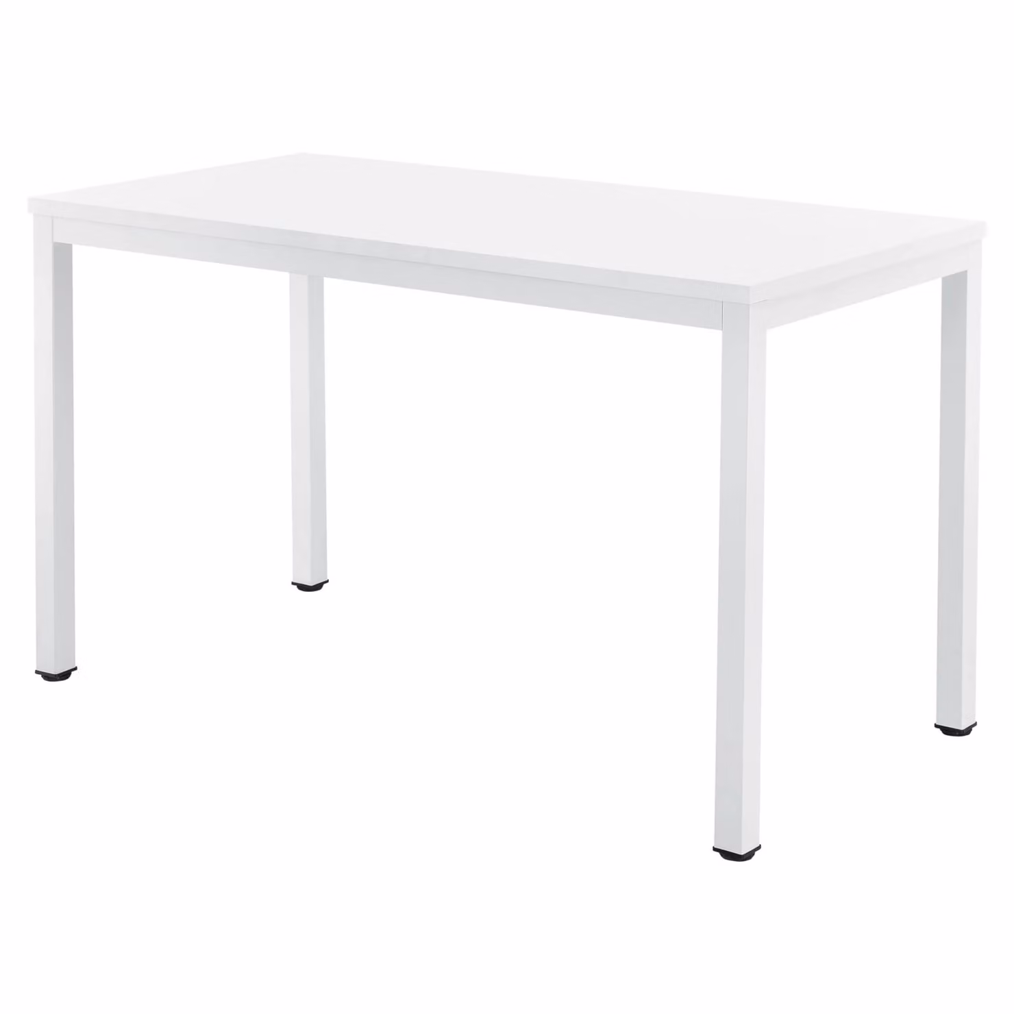 In And OutdoorMatch Shyann - Tavolo per computer portatili - 120x60x75 cm - Bianco - Acciaio e truciolato - Design moderno