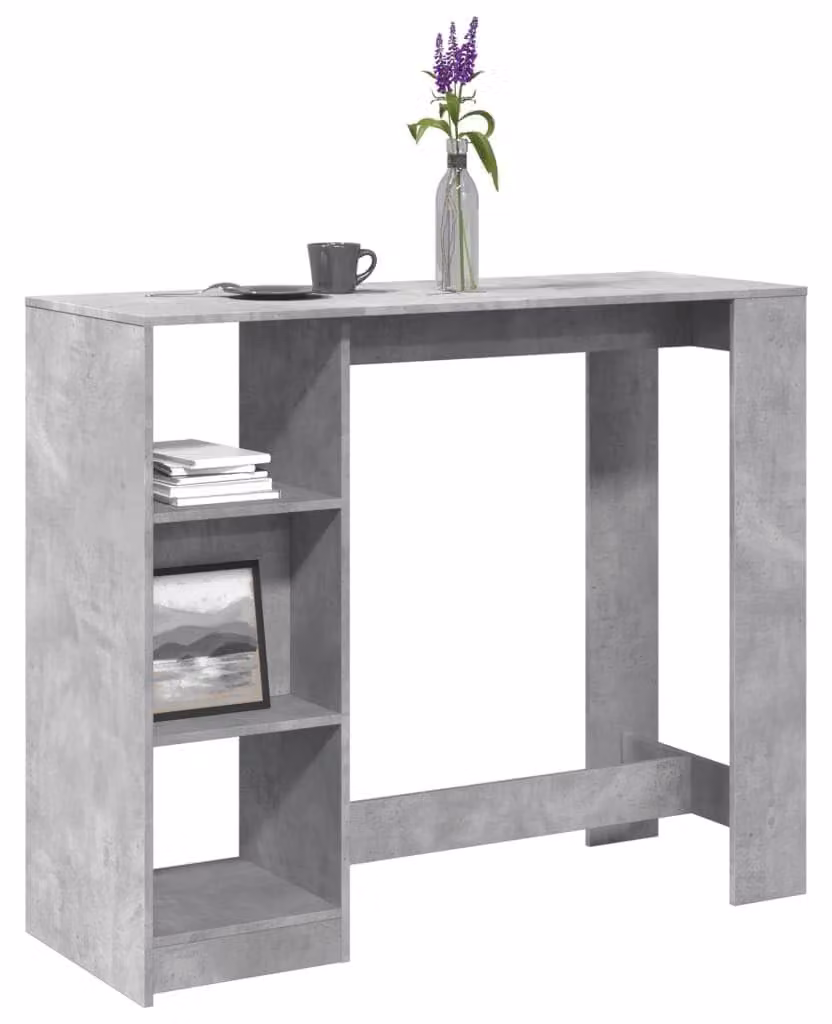Tavolo Bar Tafel con piano in legno effetto cemento per zona pranzo