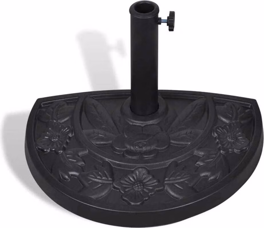 vidaXL Supporto per ombrellone base semicircolare