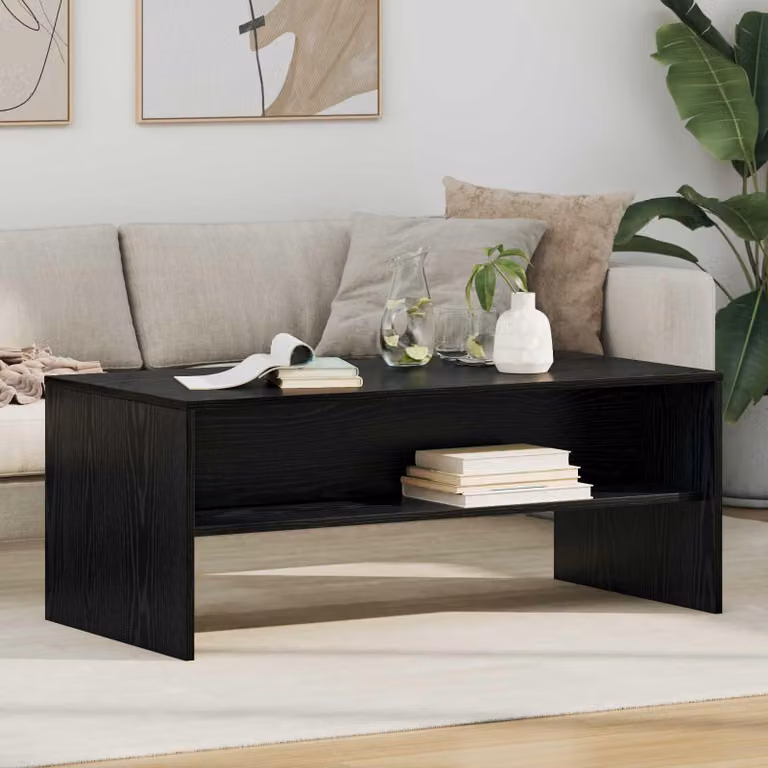 Maison Exclusive - Tavolino da salotto effetto rovere nero 100 x 50 x 40 cm Materiale ligneo