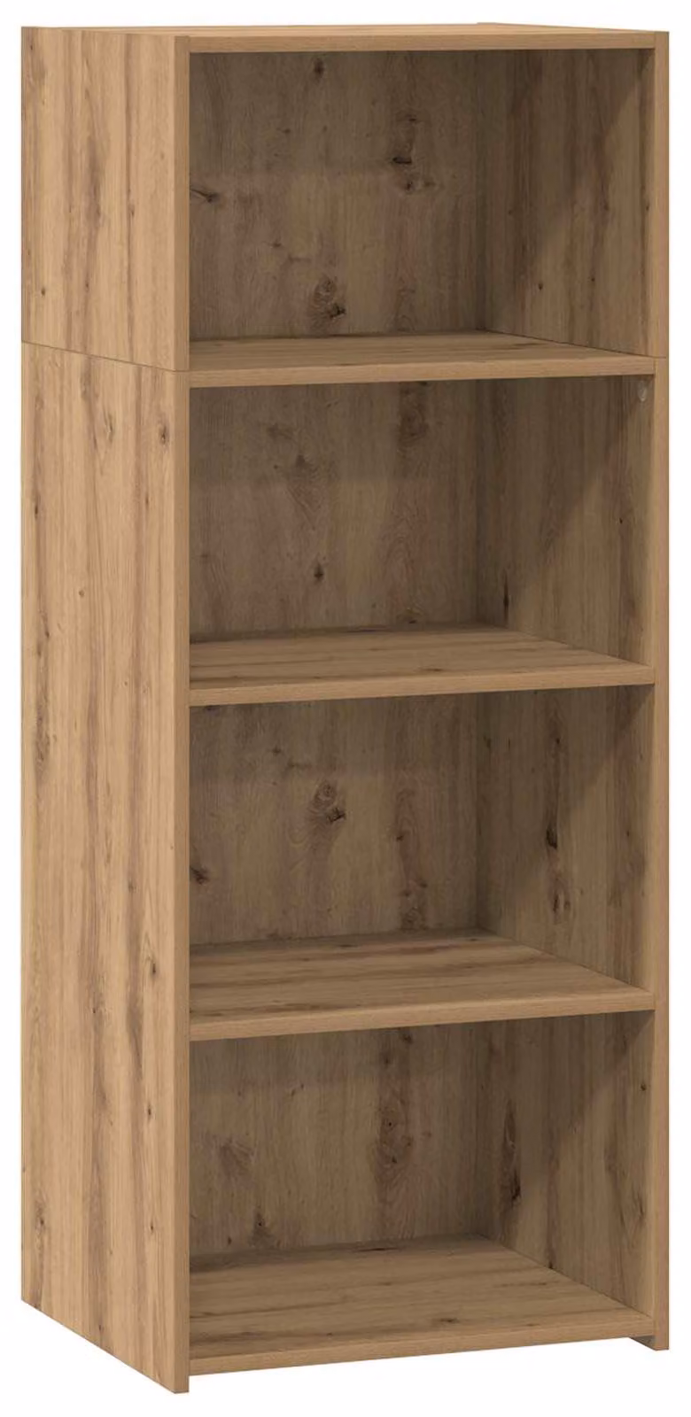 Mobile contenitore alto in legno impiallacciato effetto noce, dimensioni 50 x 41 x 124 cm