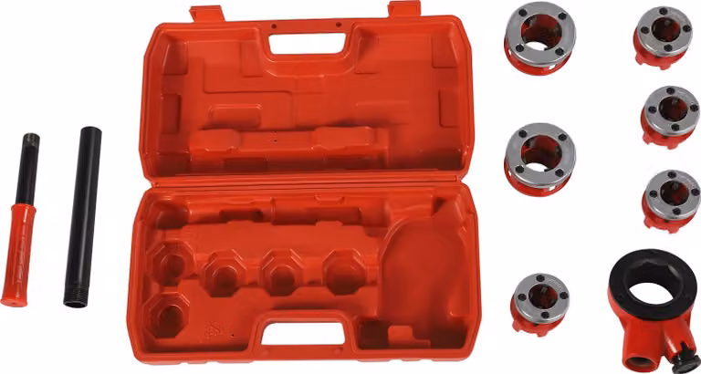 Set di filettatrici per tubi, matrici in acciaio rapido, set completo di utensili, kit da 6 pezzi