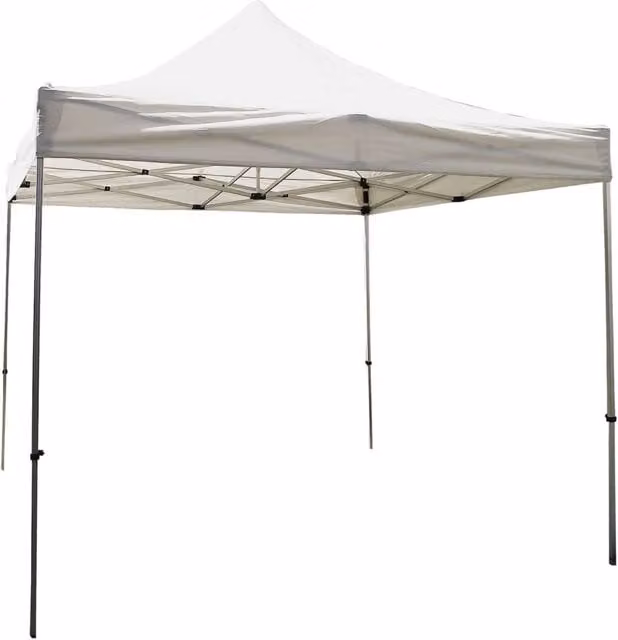 Gazebo pieghevole WILSON in acciaio e poliestere bianco L 300 cm x P 300 cm con sacca protettiva