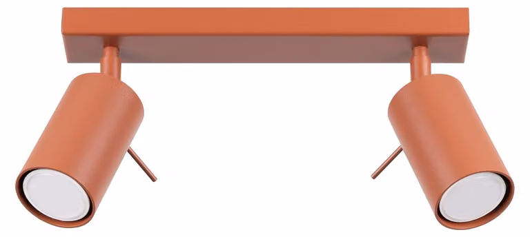 Lampada da soffitto RING 2 rosso ocra 2xGU10 10W acciaio 17x6x30cm Sollux Lighting