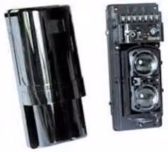 Barriera IR a doppie travi Prastel 2PH-150A nera con portata 150 m per uso all'aperto IP55