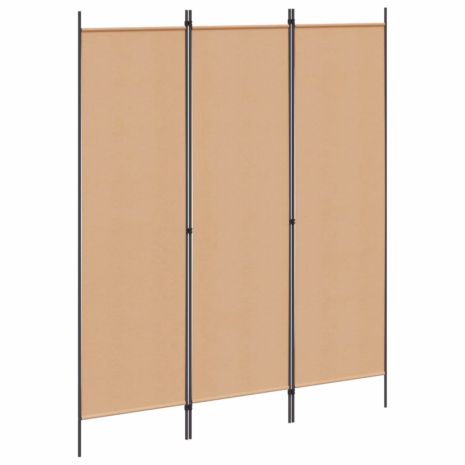 Divider per stanze vidaXL Beige in tessuto e metallo L: 150 cm, H: 180 cm