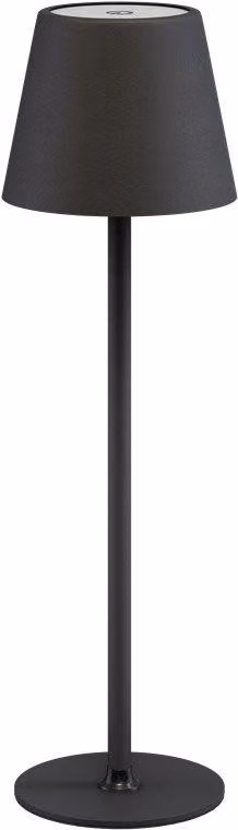 Goobay 77673 Lampada da tavolo LED a batteria, nera, 1 m - con comando a sfioramento, 170 lm, bianco caldo (3000 K), dimmerabile in continuo