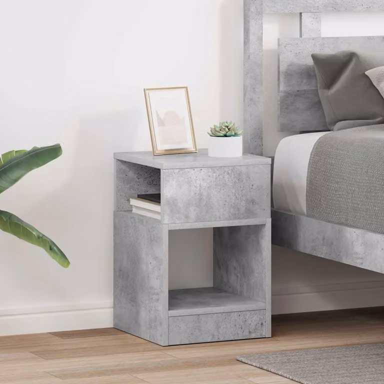 Set di 2 tavolini vidaXL moderni in stile pietra, colore grigio, L/P/H: 30,5 x 30 x 45 cm