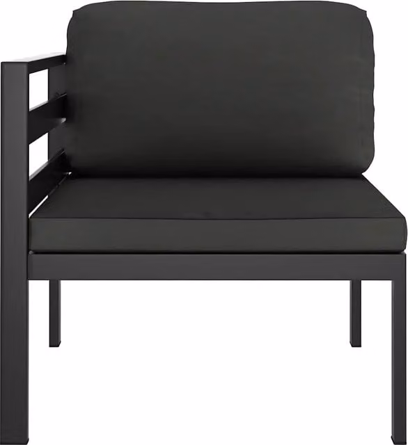 Divano Angolare Modulare 1 pz con Cuscini Alluminio Antracite 49239