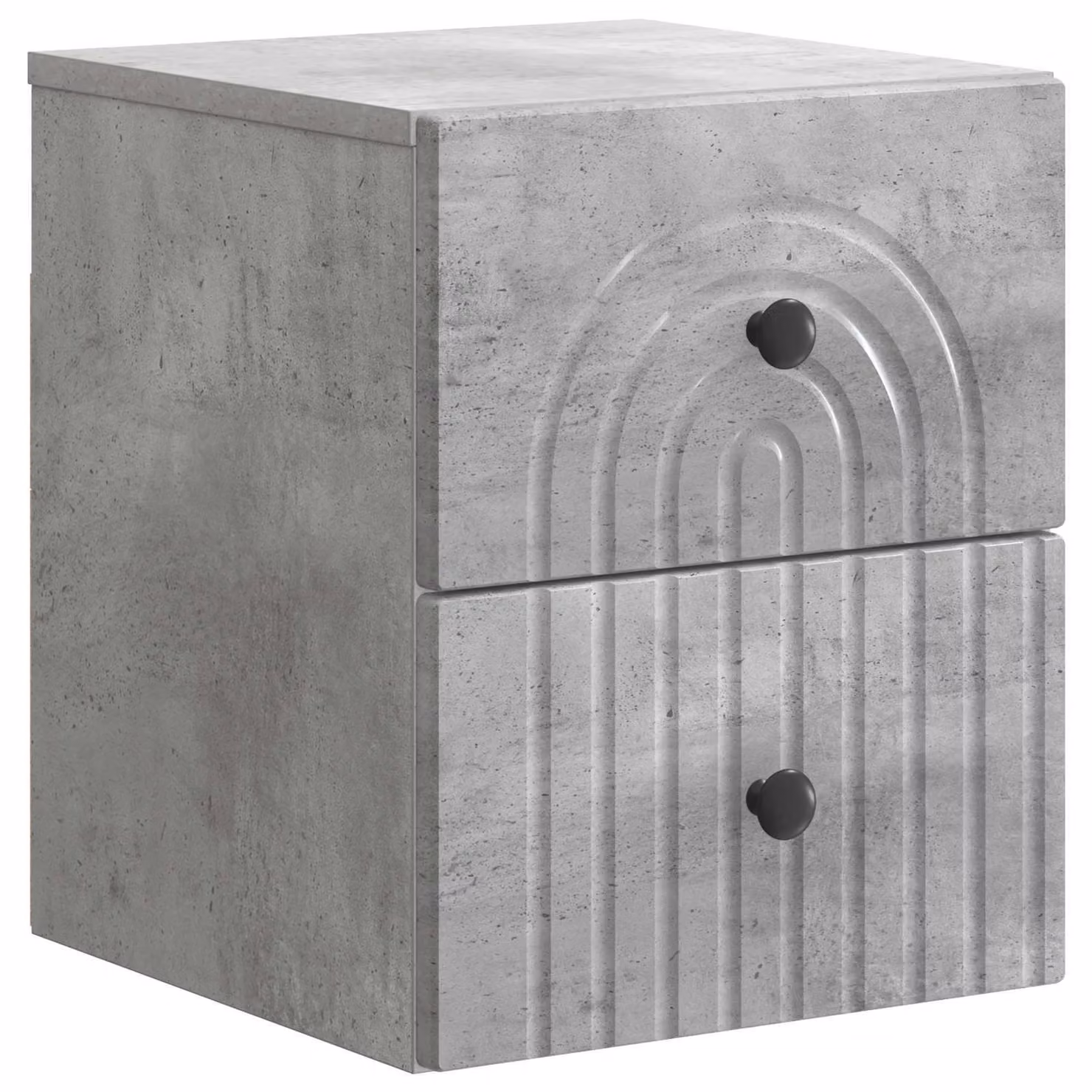 Mobiletto da notte a muro Grigio Cemento 33 x 34,5 x 40 cm