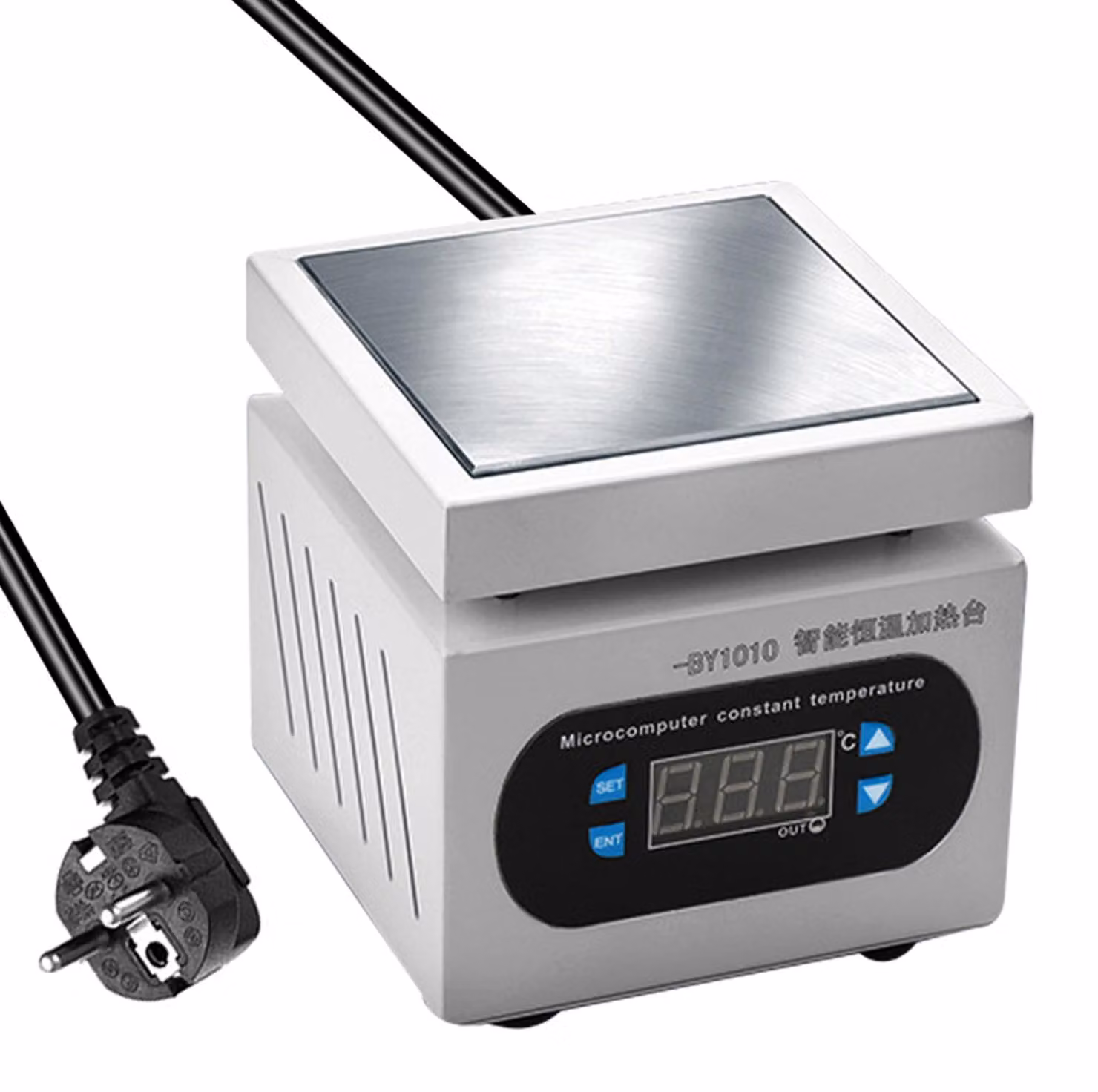 Stazione di riscaldamento con piastre in alluminio, piattaforma di preriscaldamento elettronica da tavolo 0–400 ℃ per impianti BGA, riparazioni di circuiti stampati, telefoni cellulari e schermi LCD