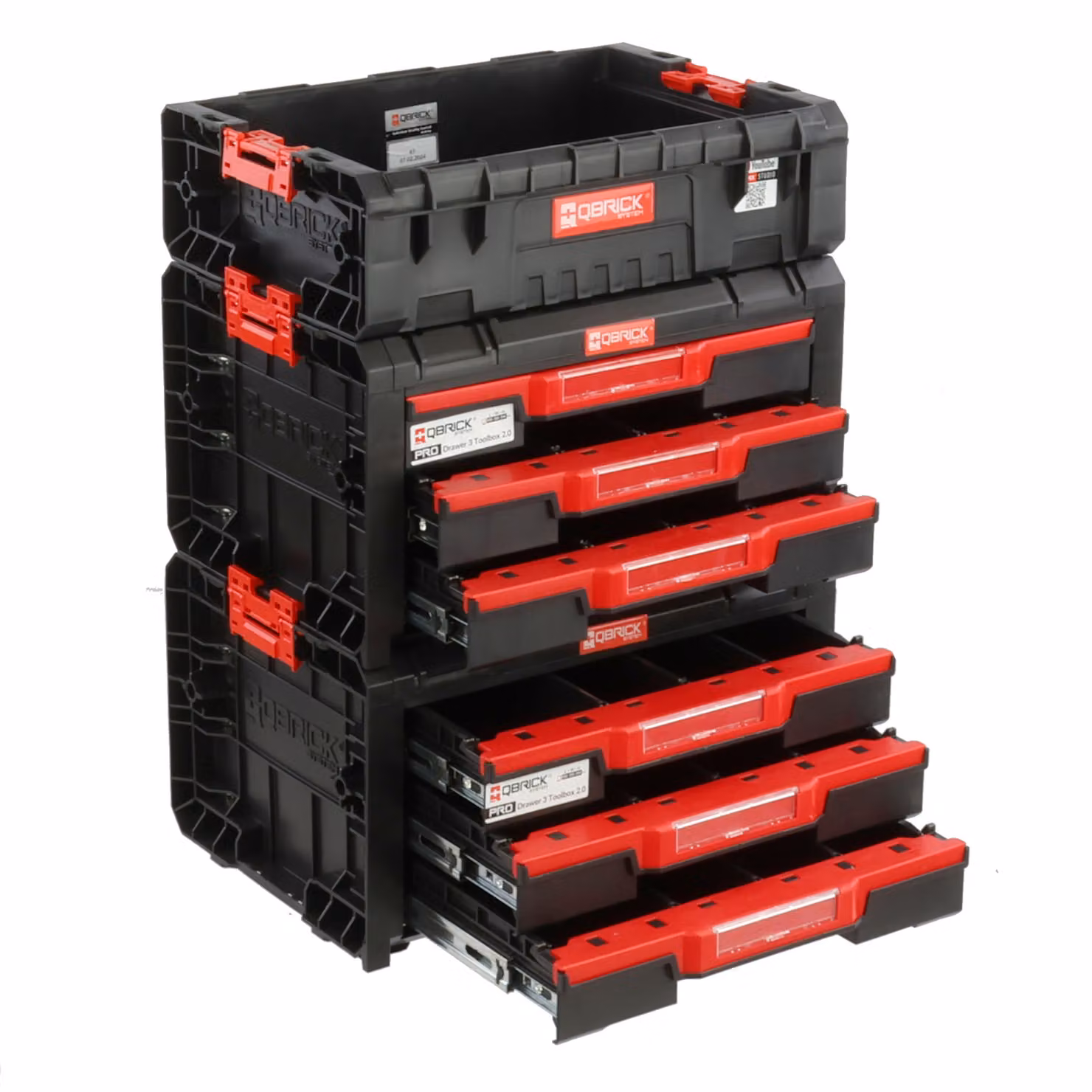 Set composto da 2 x cassetto portautensili triplo + scatola H 62 cm, set modulare, Garage Workshop PRO