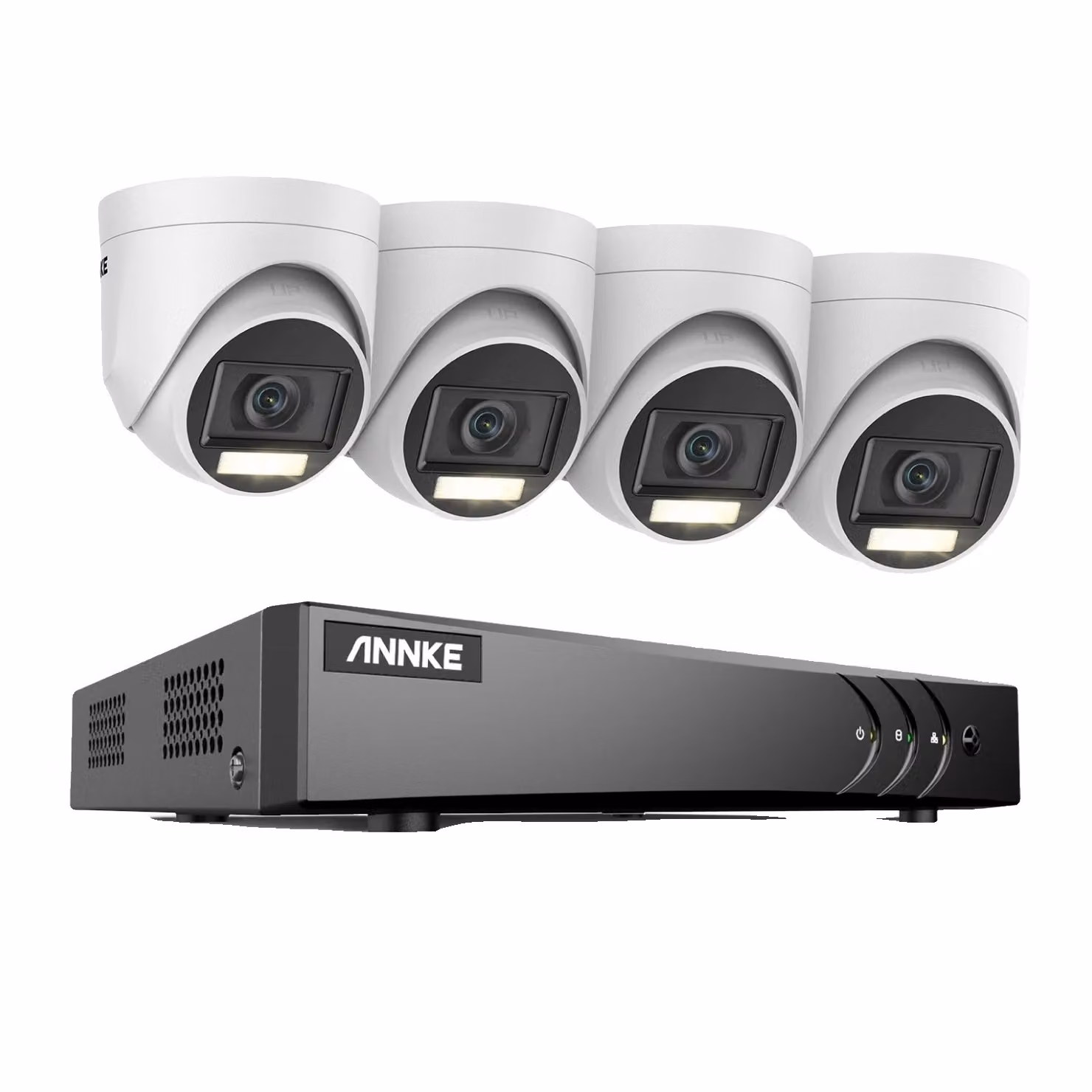 Sistema di videosorveglianza ANNKE, 5MP ad alta risoluzione, rilevamento avanzato del movimento, con 4 telecamere, 2T