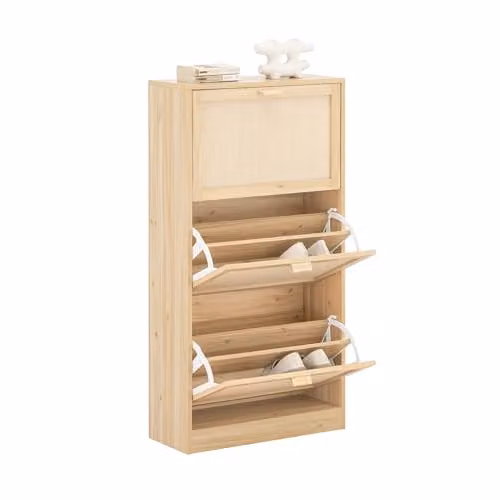SoBuy Scarpiera slim con 3 ante 60x24x118cm per ingresso