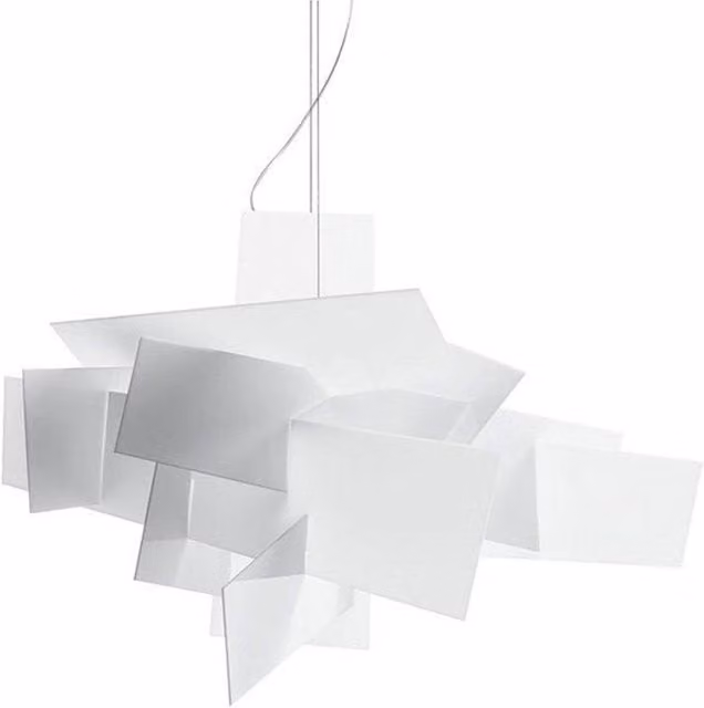 Lampada a sospensione LED Foscarini Big Bang bianca con altezza regolabile