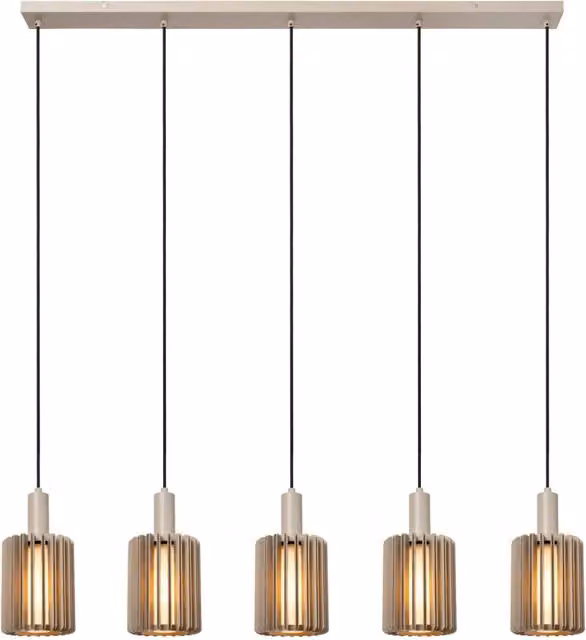 Lampada sospesa LAMBRES 5xE27 taupe Lucide