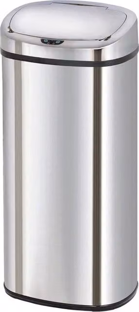 Contenitore di Rifiuti Automatico 80L in Acciaio Inox con Sensore e Deposito Segreto