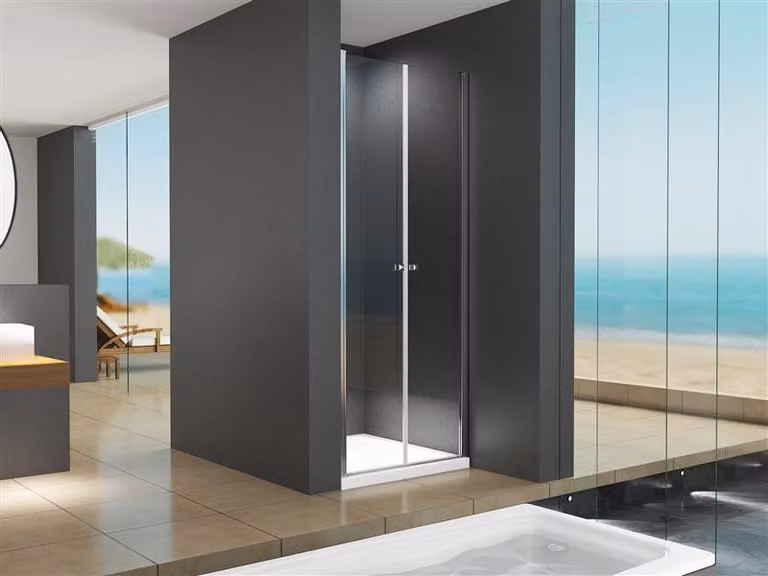 Glaswerk Westfalen - Porta doccia in vetro trasparente, dimensioni 80x195 cm