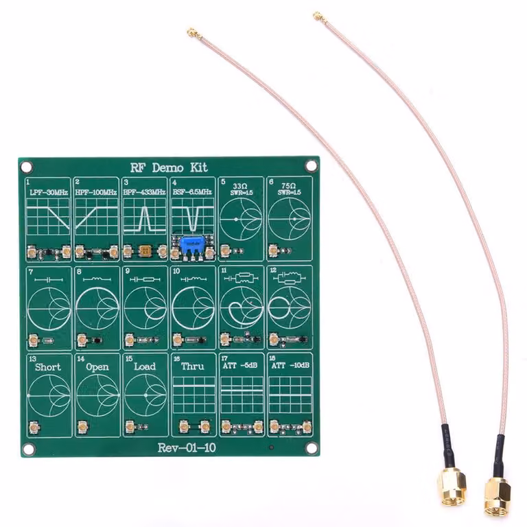 Kit dimostrativo RF - Scheda di test RF multifunzionale - Analizzatore di rete vettoriale (VNA) e analisi delle antenne
