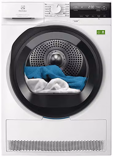 Asciugatrice a pompa di calore Electrolux EW9H39A, 9 kg, Classe A, Bianca, Profondità: 63,6 cm