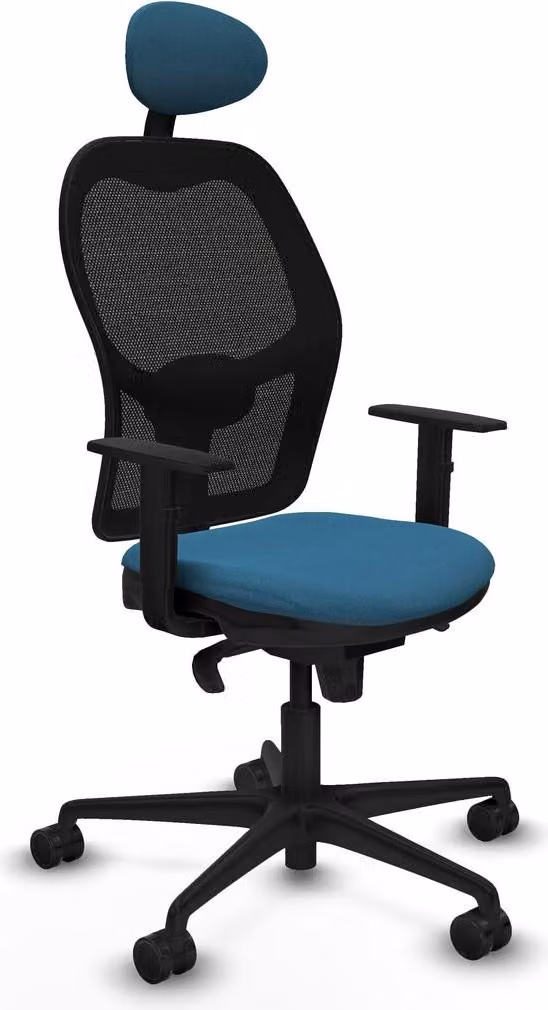Sedia da ufficio Piqueras y Crespo 1D036N1 Nero Verde petrolio