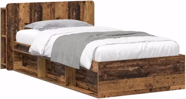 Telaio del letto con storage Legno antico 80 x 200 cm 3433323