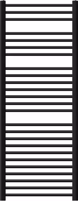 Riscaldamento per bagno Sahara 600x1500 mm nero opaco curvo con connessione laterale LuxeBath
