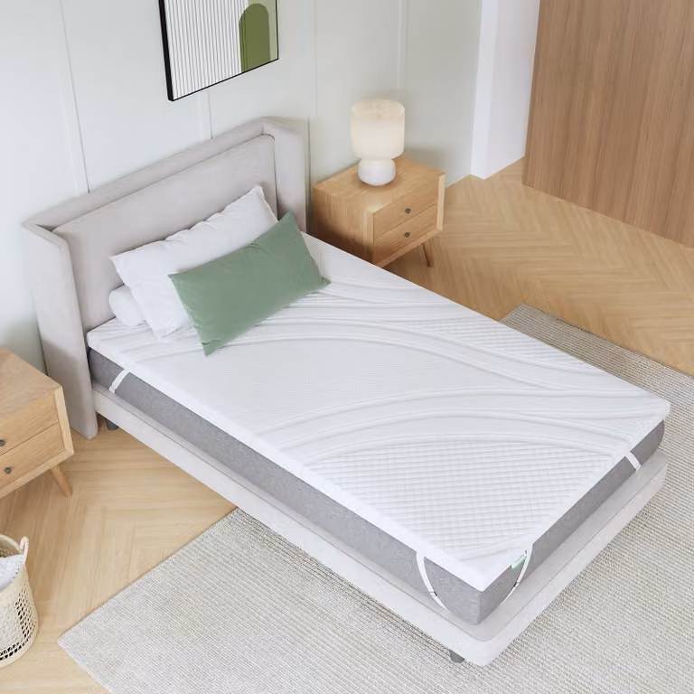 Topper per materasso, dimensioni 120x200 cm, realizzato in schiuma viscoelastica con gel, spessore 5 cm, Oeko-Tex