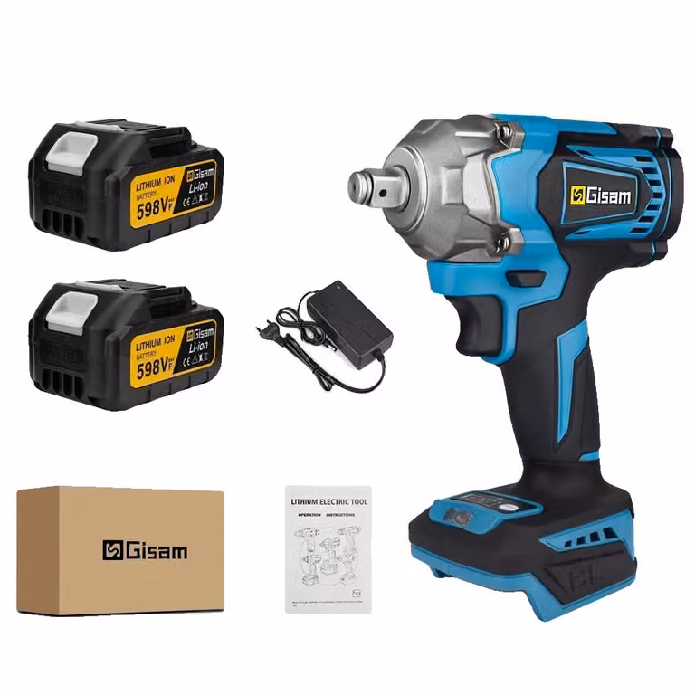 Avvitatore a impulsi elettrico a batteria, coppia di serraggio 1200NM, motore senza spazzole, 2 batterie tipo 1