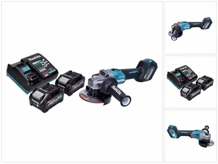 Makita GA 023 GM2 Smerigliatrice angolare a batteria 40 V max. 125 mm Brushless XGT + 2x batteria 4,0 Ah + caricabatteria