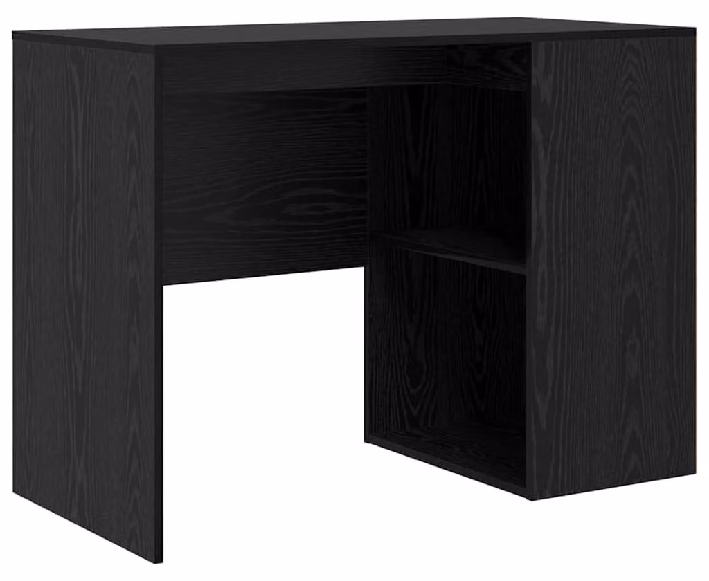 Solidchoice - Scrivania con cassetti integrati, finitura effetto legno nero, dimensioni 102 x 50 x 75 cm