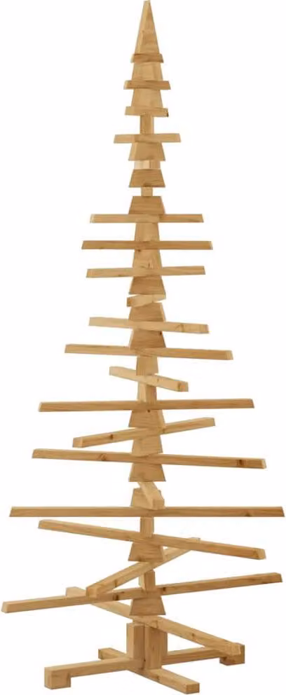 Albero di Natale in legno Marrone 180 cm Legno di pino massello