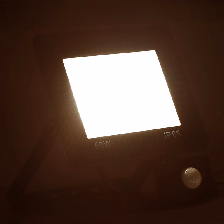 vidaXL Proiettore LED con sensore 50W bianco caldo