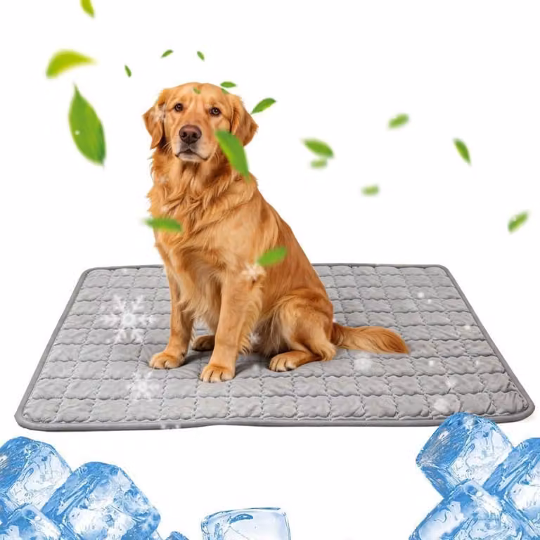 Tappetino refrigerante per cani, autorigenerante, colore grigio, dimensioni 110x80 cm