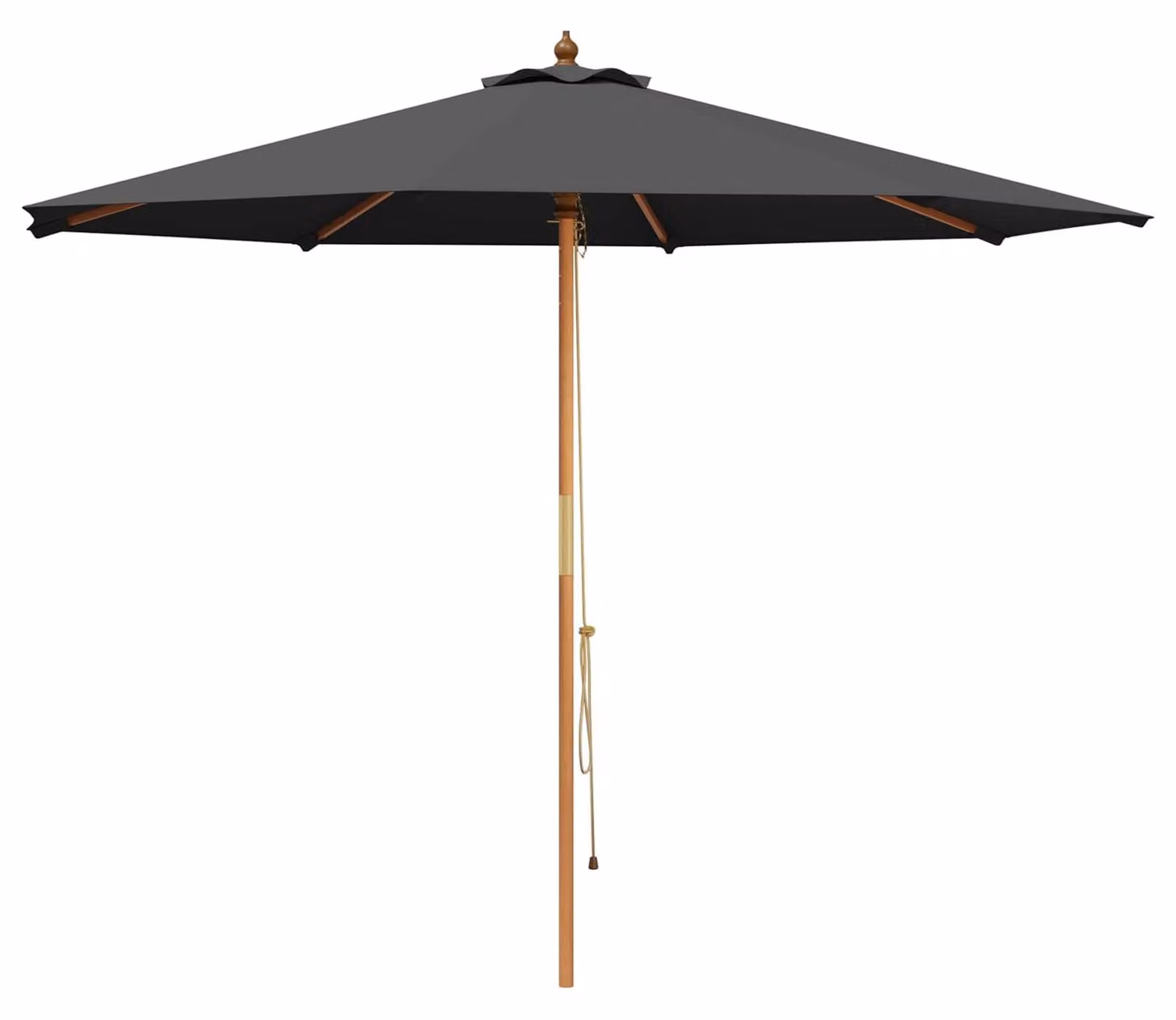 Ombrellone da giardino, diametro 300 x 248 cm, struttura in legno di eucalipto massello