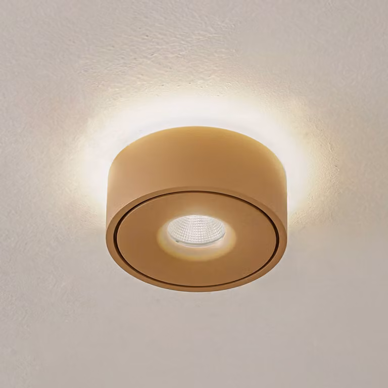 Plafoniera a LED Rotari Arcchio, dimmerabile, Marrone / Ruggine, Corridoio, Alluminio, Moderno, Plafoniera LED