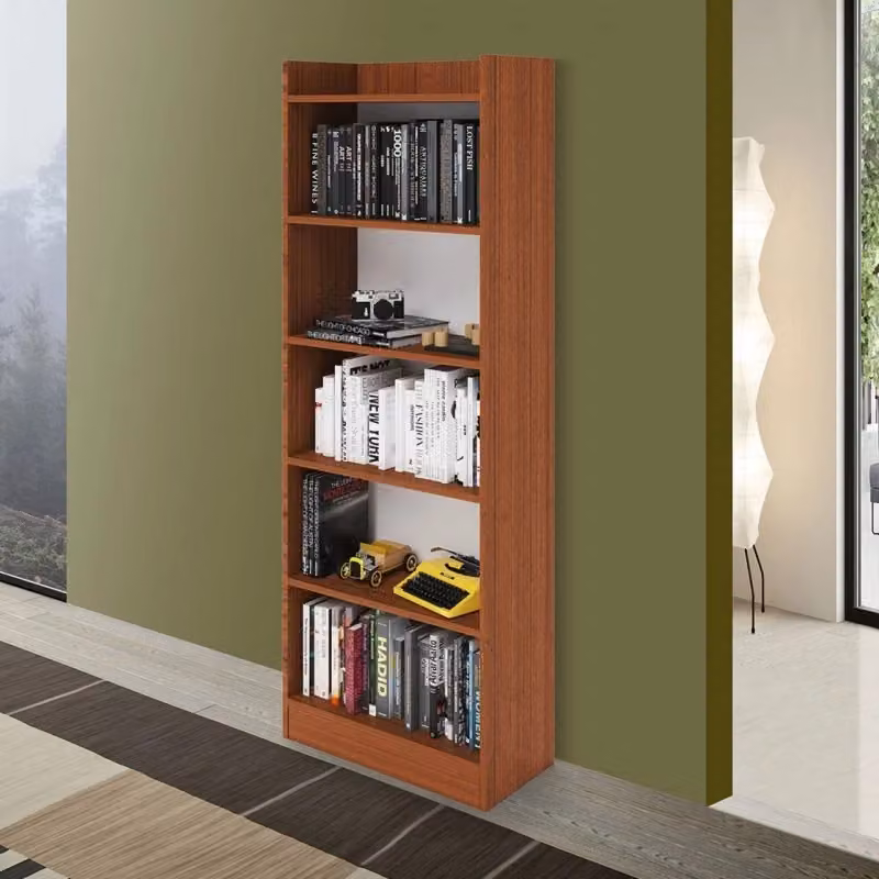 Mobile Libreria Alessia in Legno Nobilitato Colore Noce Antico con 6 Ripiani H 180 cm x L 64 cm x P 29 cm – 2