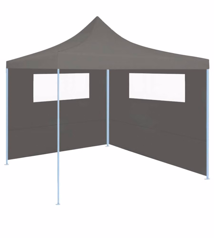 Parete con Finestre per Gazebo 6x2 m Antracite