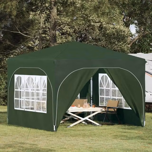 Gazebo pop-up per feste DESIGN IN Verde e Argento L/P/H: 290 x 290 x 245 cm – 1