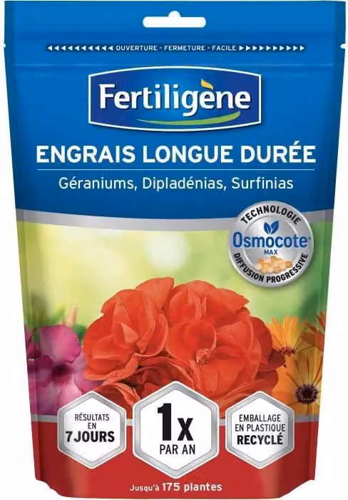 Fertilizzante a lento rilascio Osmocote max per gerani, dipladenie, surfinias, 700 g