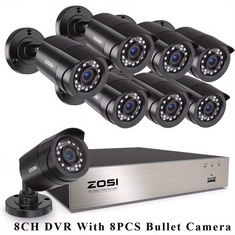 Registratore di sicurezza 4-in-1 - Sistema DVR - Videosorveglianza - Registratore per telecamere di sicurezza - Supporta fino a 8 telecamere
