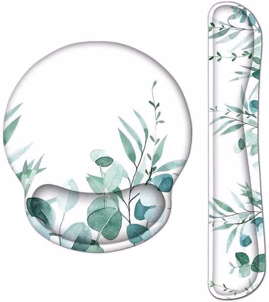 Tappetino ergonomico XXL per scrivania, con funzione antiscivolo e realizzato in materiale traspirante color verde eucalipto